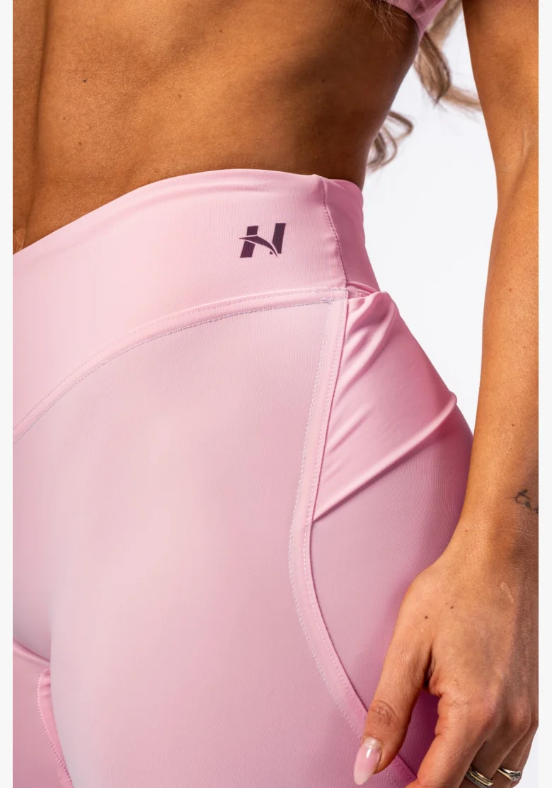 NEBBIA • NEBBIA Tvarující legíny s V-shaped pasem STRONG BEAUTY růžové  • Nebshop.cz