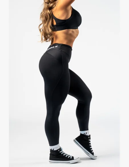 NEBBIA • NEBBIA Tvarující legíny s V-shaped pasem STRONG BEAUTY černé  • Nebshop.cz
