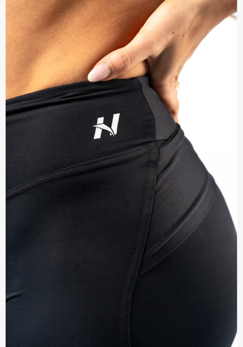 NEBBIA • NEBBIA Tvarující legíny s V-shaped pasem STRONG BEAUTY černé  • Nebshop.cz