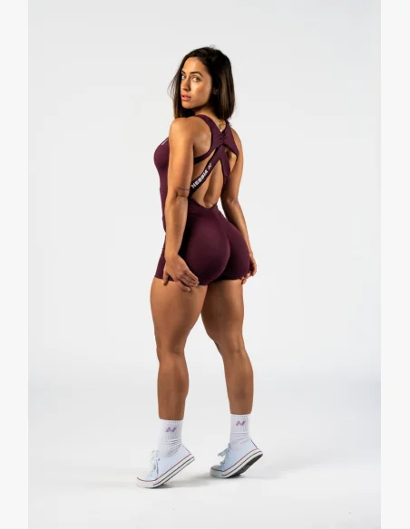NEBBIA • NEBBIA Tvarující fitness overal STRONG BEAUTY bordový • Nebshop.cz