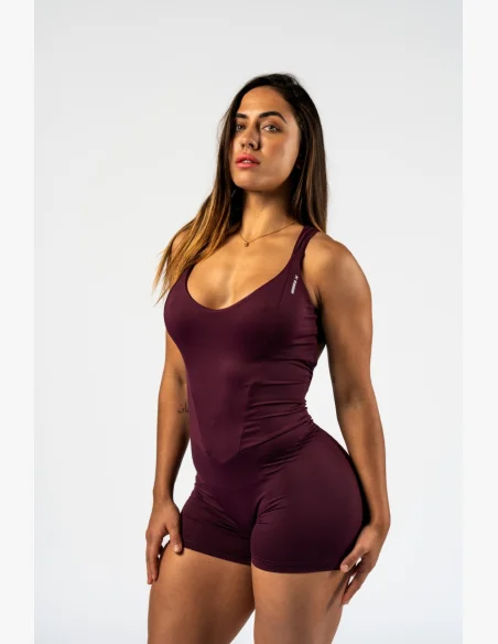 NEBBIA • NEBBIA Tvarující fitness overal STRONG BEAUTY bordový • Nebshop.cz