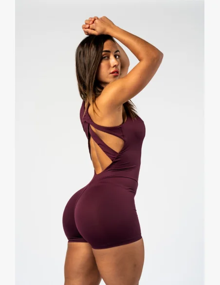 NEBBIA • NEBBIA Tvarující fitness overal STRONG BEAUTY bordový • Nebshop.cz