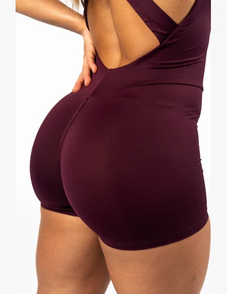 NEBBIA • NEBBIA Tvarující fitness overal STRONG BEAUTY bordový • Nebshop.cz