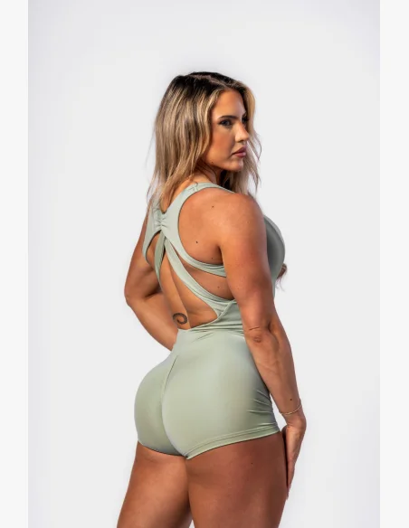NEBBIA • NEBBIA Tvarující fitness overal STRONG BEAUTY světlezelený • Nebshop.cz