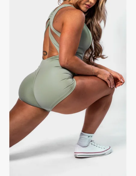 NEBBIA • NEBBIA Tvarující fitness overal STRONG BEAUTY světlezelený • Nebshop.cz
