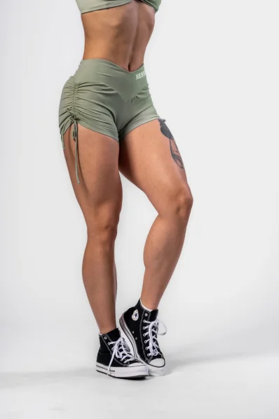 NEBBIA • NEBBIA Push-up šortky se šněrováním STRONG BEAUTY světlezelené • Nebshop.cz