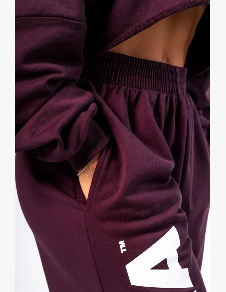 NEBBIA • NEBBIA Volné baggy tepláky BOYFRIEND STYLE bordové • Nebshop.cz