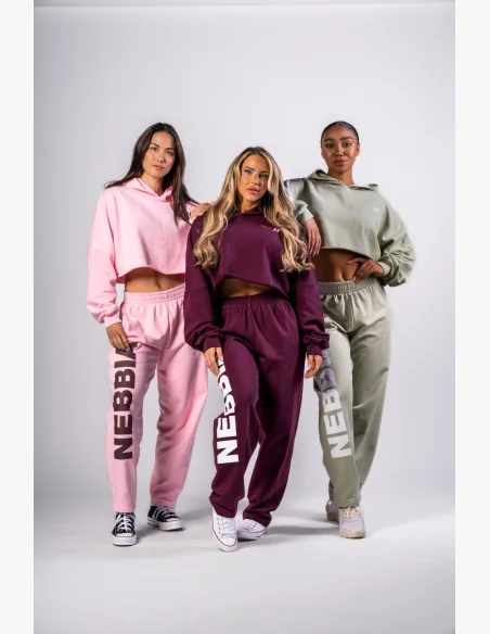 NEBBIA • NEBBIA Volné baggy tepláky BOYFRIEND STYLE růžové • Nebshop.cz