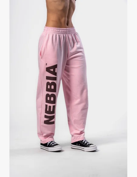 NEBBIA • NEBBIA Volné baggy tepláky BOYFRIEND STYLE růžové • Nebshop.cz