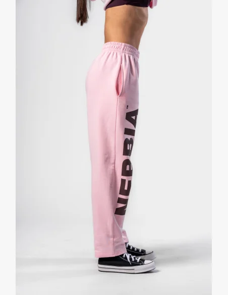 NEBBIA • NEBBIA Volné baggy tepláky BOYFRIEND STYLE růžové • Nebshop.cz