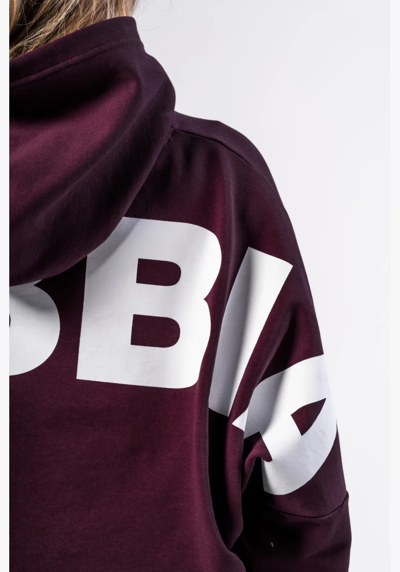 NEBBIA • NEBBIA Oversized mikina s kapucí OWN YOUR POWER bordová • Nebshop.cz