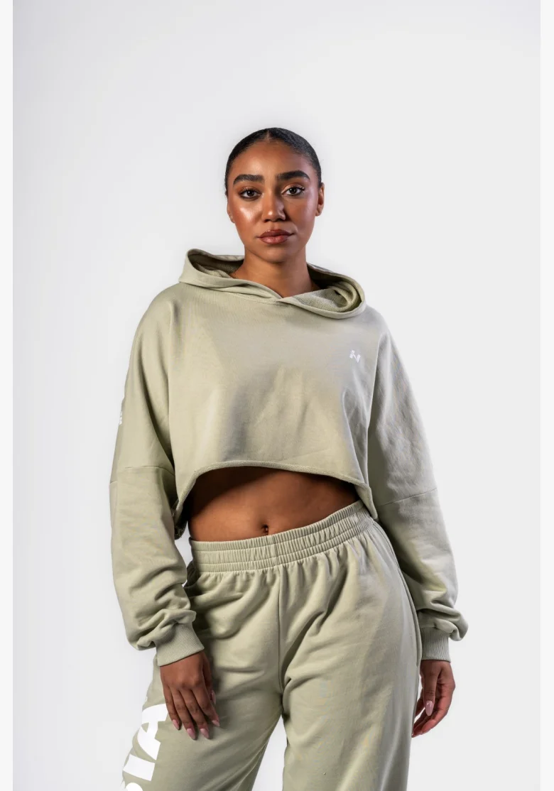 NEBBIA • NEBBIA Oversized mikina s kapucí OWN YOUR POWER světle zelená • Nebshop.cz