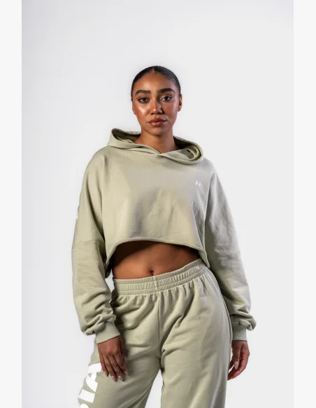 NEBBIA • NEBBIA Oversized mikina s kapucí OWN YOUR POWER světle zelená • Nebshop.cz