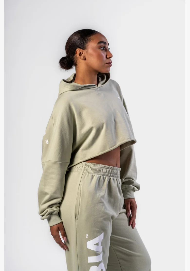 NEBBIA • NEBBIA Oversized mikina s kapucí OWN YOUR POWER světle zelená • Nebshop.cz