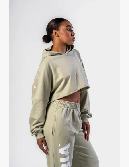 NEBBIA • NEBBIA Oversized mikina s kapucí OWN YOUR POWER světle zelená • Nebshop.cz