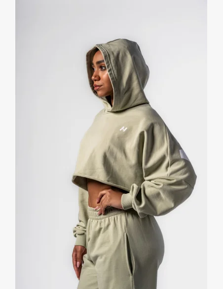 NEBBIA • NEBBIA Oversized mikina s kapucí OWN YOUR POWER světle zelená • Nebshop.cz
