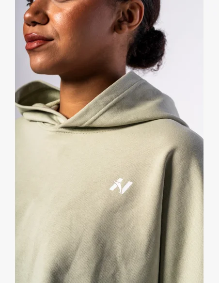 NEBBIA • NEBBIA Oversized mikina s kapucí OWN YOUR POWER světle zelená • Nebshop.cz