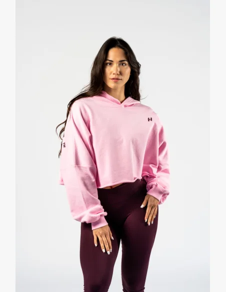 NEBBIA • NEBBIA Oversized mikina s kapucí OWN YOUR POWER růžová • Nebshop.cz