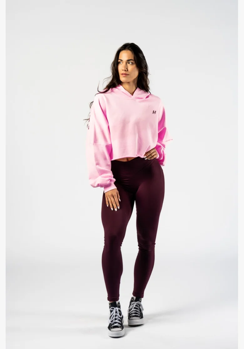 NEBBIA • NEBBIA Oversized mikina s kapucí OWN YOUR POWER růžová • Nebshop.cz