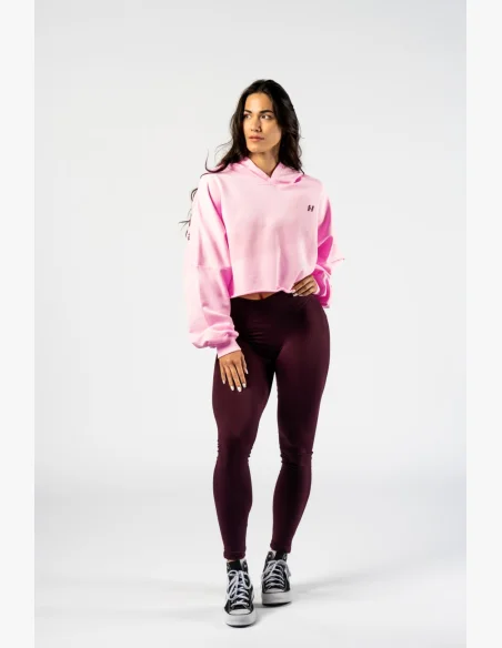 NEBBIA • NEBBIA Oversized mikina s kapucí OWN YOUR POWER růžová • Nebshop.cz