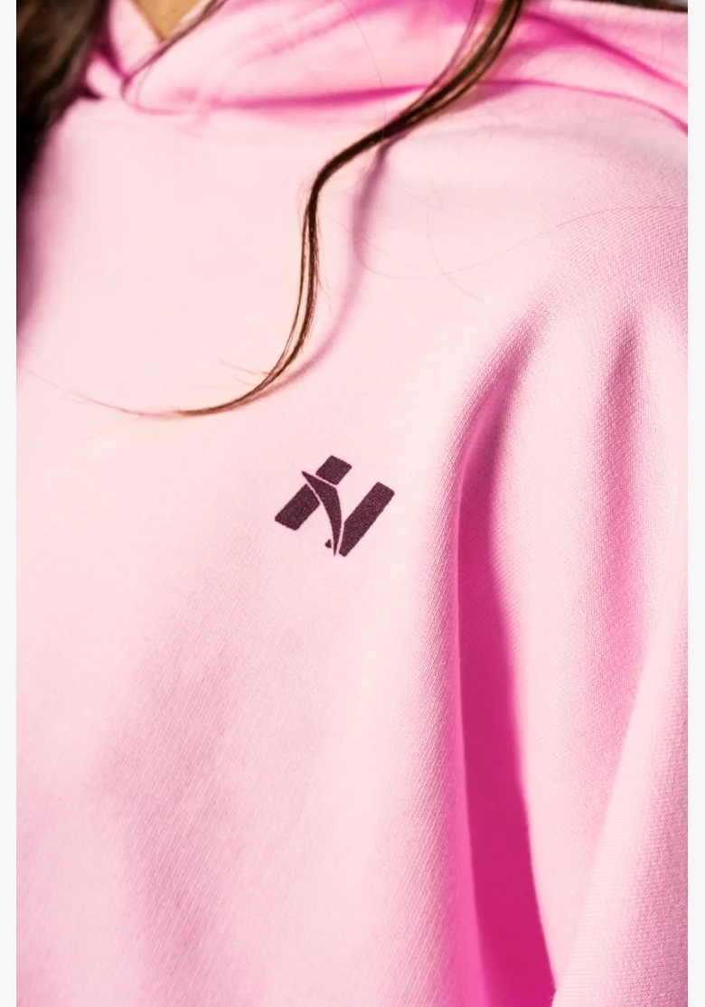 NEBBIA • NEBBIA Oversized mikina s kapucí OWN YOUR POWER růžová • Nebshop.cz