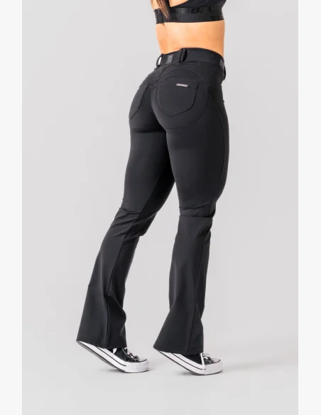 NEBBIA • NEBBIA Flared Bubble Butt legíny 2.0 POWER LIFT černé • NebShop