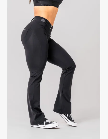NEBBIA • NEBBIA Flared Bubble Butt legíny 2.0 POWER LIFT černé • NebShop