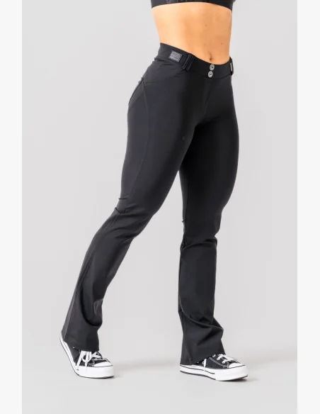 NEBBIA • NEBBIA Flared Bubble Butt legíny 2.0 POWER LIFT černé • NebShop