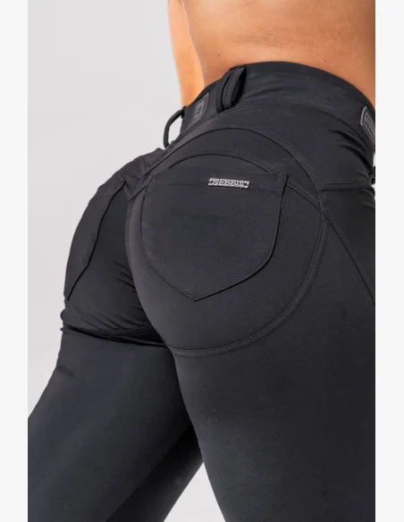 NEBBIA • NEBBIA Flared Bubble Butt legíny 2.0 POWER LIFT černé • NebShop
