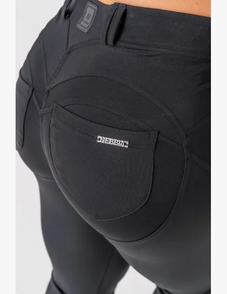 NEBBIA • NEBBIA Flared Bubble Butt legíny 2.0 POWER LIFT černé • NebShop
