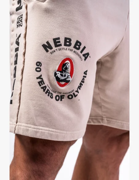 NEBBIA • NEBBIA Washed teplákové šortky LEGEND šedé • NebShop