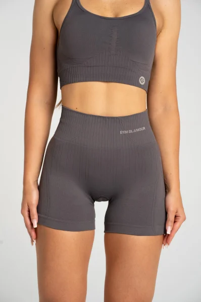 Gym Glamour Šortky push up 2.0 Dark Silver • NebShop