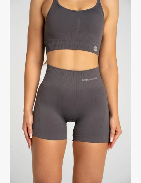 Gym Glamour Šortky push up 2.0 Dark Silver • NebShop