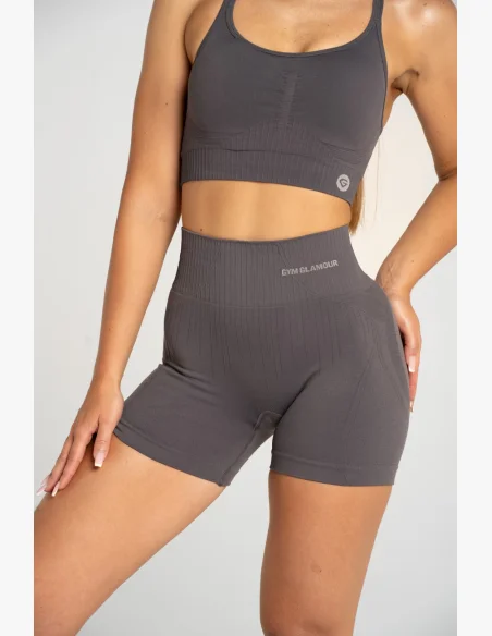 Gym Glamour Šortky push up 2.0 Dark Silver • NebShop