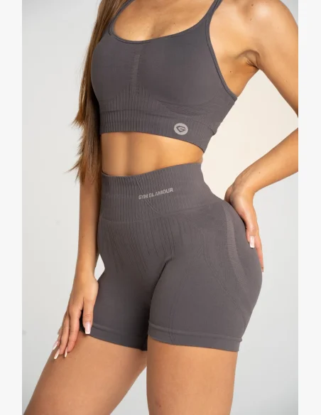 Gym Glamour Šortky push up 2.0 Dark Silver • NebShop