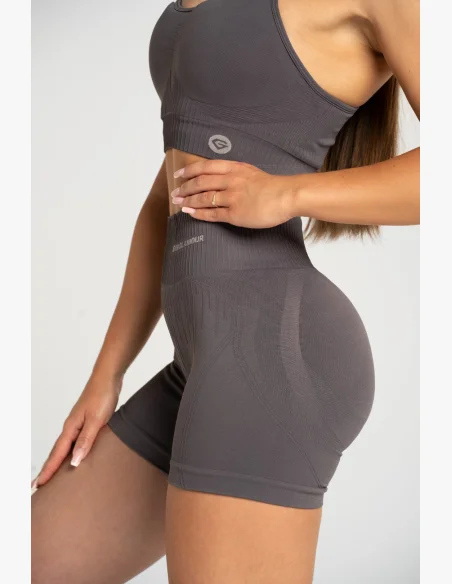 Gym Glamour Šortky push up 2.0 Dark Silver • NebShop