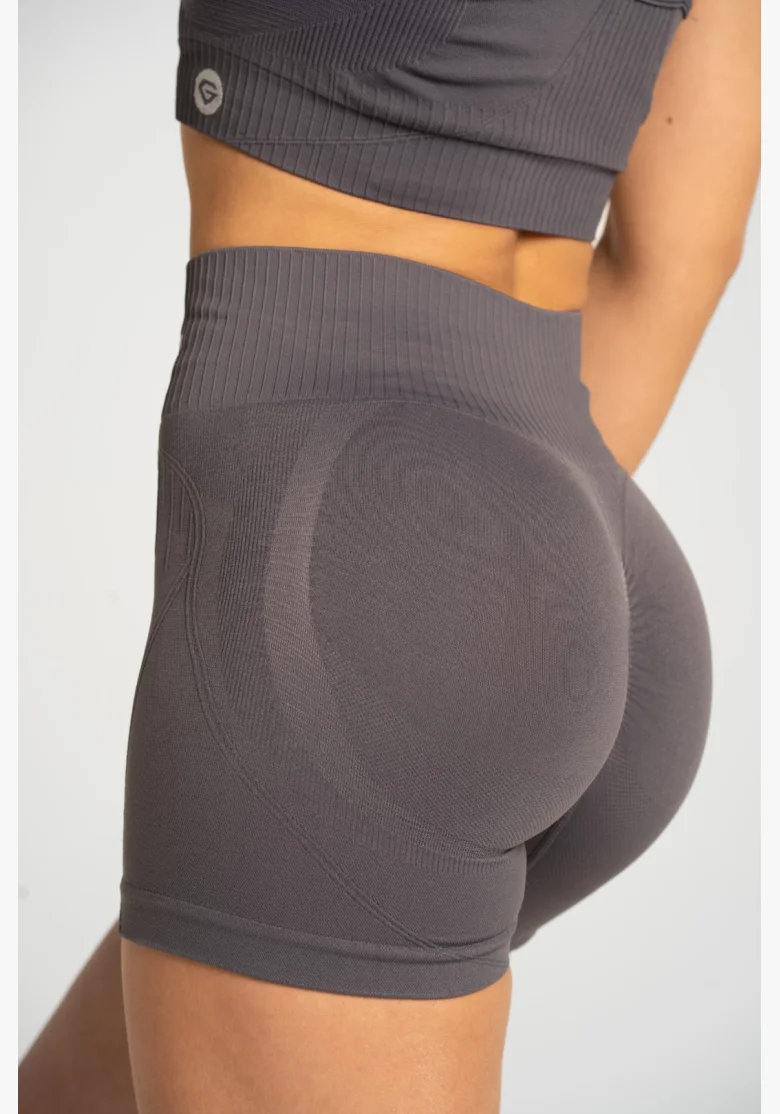 Gym Glamour Šortky push up 2.0 Dark Silver • NebShop