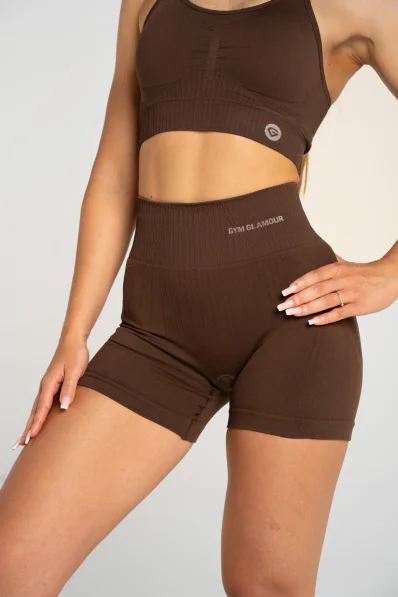 Gym Glamour Šortky push up 2.0 Dark Chocolate • NebShop 2