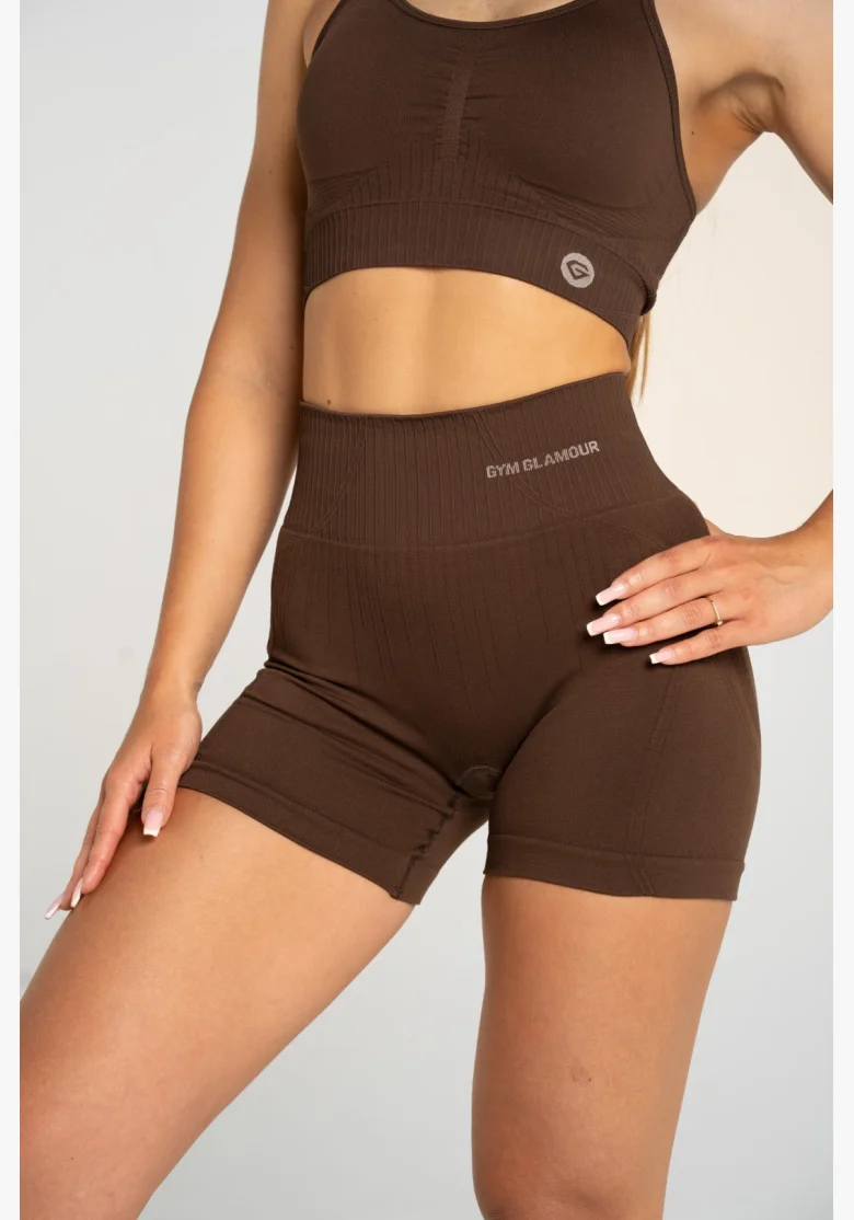 Gym Glamour Šortky push up 2.0 Dark Chocolate • NebShop