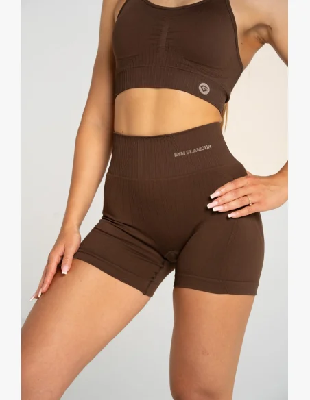 Gym Glamour Šortky push up 2.0 Dark Chocolate • NebShop