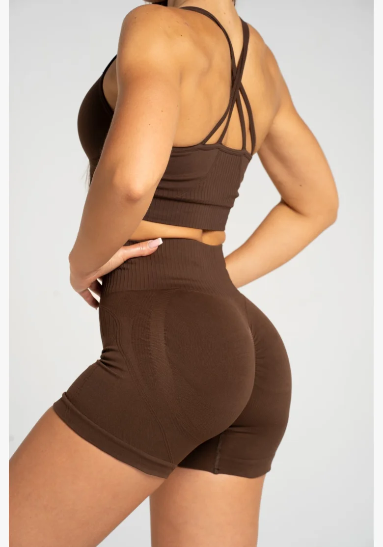 Gym Glamour Šortky push up 2.0 Dark Chocolate • NebShop