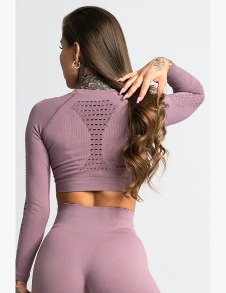 GYM GLAMOUR • Gym Glamour Crop top s dlouhým rukávem Wild Rose • NebShop
