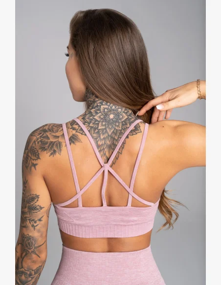GYM GLAMOUR • Gym Glamour Fitness podprsenka Seamless Pink Melange • NebShop