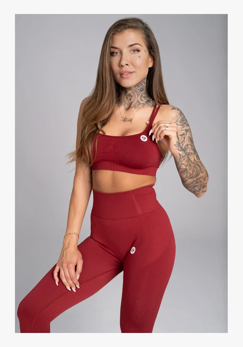 GYM GLAMOUR • Gym Glamour Fitness podprsenka Seamless Bordo • NebShop