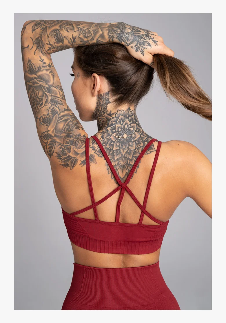 GYM GLAMOUR • Gym Glamour Fitness podprsenka Seamless Bordo • NebShop
