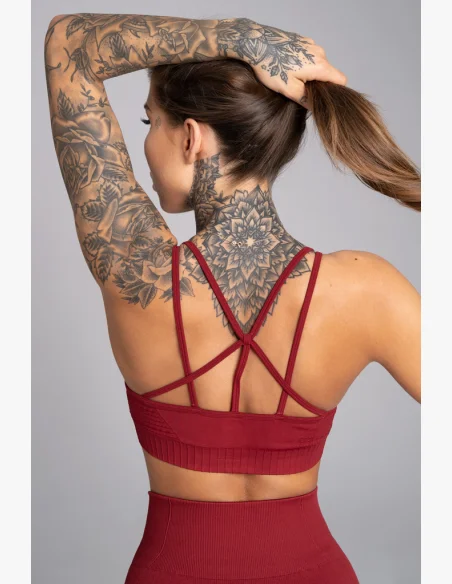 GYM GLAMOUR • Gym Glamour Fitness podprsenka Seamless Bordo • NebShop