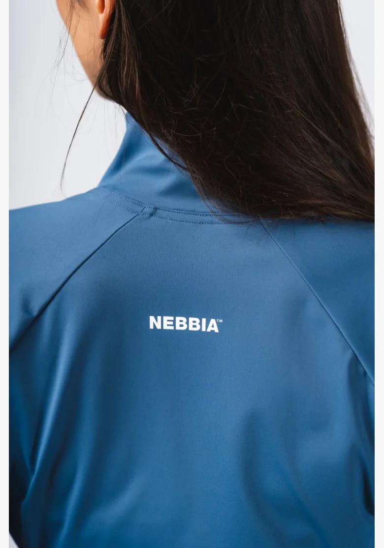 NEBBIA Deni x NEBBIA Fitness tracktop na zip modrá