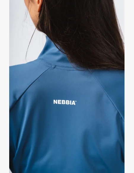 NEBBIA Deni x NEBBIA Fitness tracktop na zip modrá
