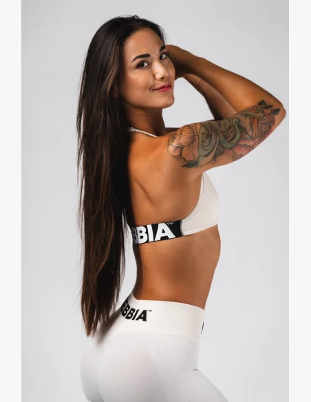 NEBBIA Bezešvá Lift-Up podprsenka Flow Seamless krémová