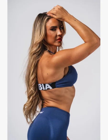 NEBBIA Bezešvá Lift-Up podprsenka Flow Seamless modrá